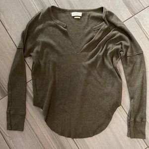 Aritzia tna waffle knit top